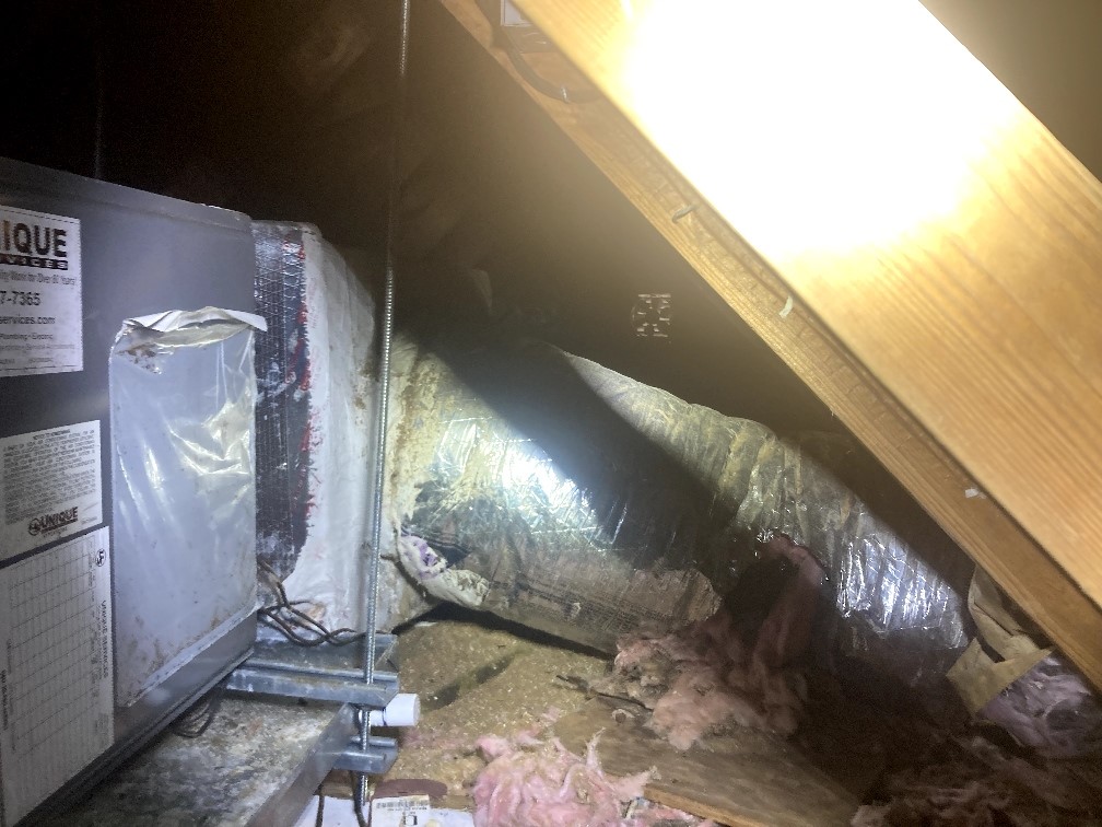 Second view of old ductwork before replacement — Clearwater FL