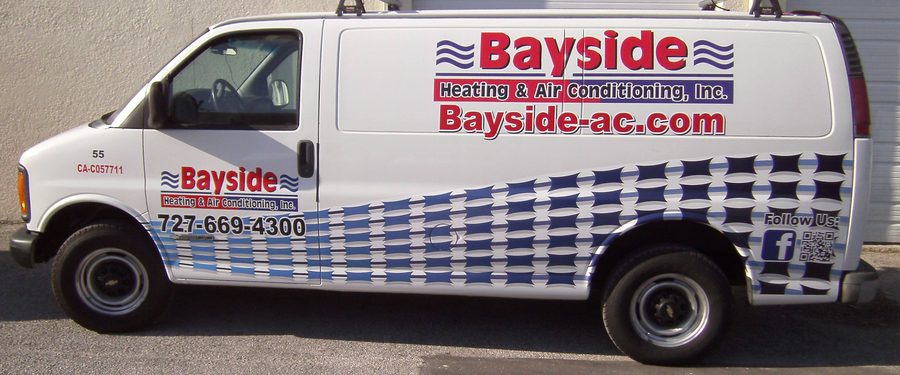 Bayside technician installing UV air purification Clearwater FL