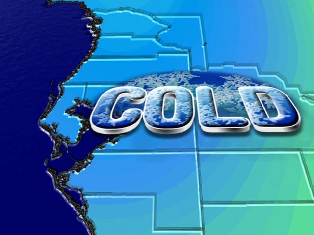 florida cold front map