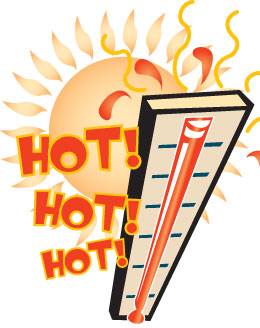 Hot thermometer illustration