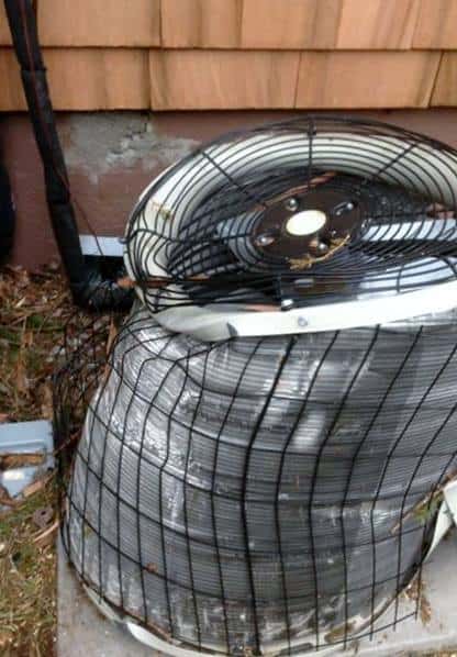 melted AC unit