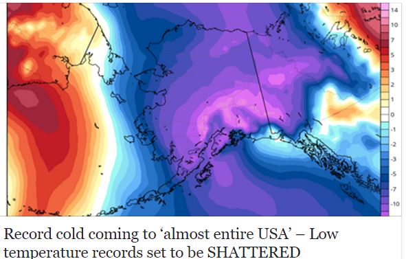 Alaskan cold front map